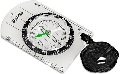 Pia International Transparent Baseplate Map Scale Ruler Compass(Multicolor)
