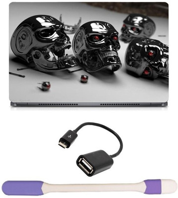 Skin Yard Robot Skulls Laptop Skin -14.1 Inch with USB LED Light & OTG Cable (Assorted) Combo Set
Skin Yard Robot Skulls Laptop Skin -14.1 Inch with USB LED Light & OTG Cable (Assorted) Combo Set