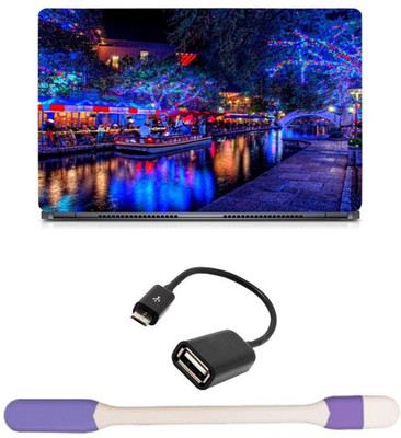 Skin Yard Christmas Lights Boat Restaurant Laptop Skin with USB LED Light & OTG Cable - 15.6 Inch Combo Set
Skin Yard Christmas Lights Boat Restaurant Laptop Skin with USB LED Light & OTG Cable - 15.6 Inch Combo Set
