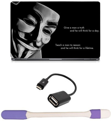 Skin Yard Anonymous Motival Truth Teach Quote Sparkle Laptop Skin -14.1 Inch with USB LED Light & OTG Cable (Assorted) Combo Set
Skin Yard Anonymous Motival Truth Teach Quote Sparkle Laptop Skin -14.1 Inch with USB LED Light & OTG Cable (Assorted) Combo Set