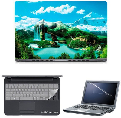 Skin Yard Women Green World Nature Laptop Skin with Screen Protector & Keyguard -15.6 Inch Combo Set