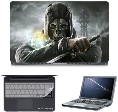 Skin Yard Justice Dishonored Game Laptop Skin with Screen Protector & Keyboard Skin -15.6 Inch Combo Set