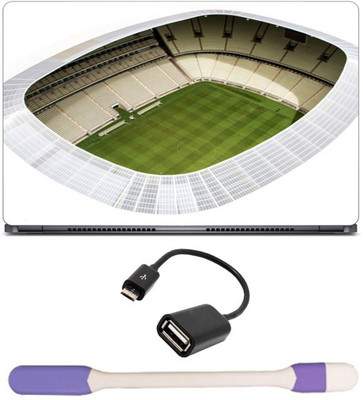 Skin Yard Fifa World Cup Stadium Laptop Skin -14.1 Inch with USB LED Light & OTG Cable (Assorted) Combo Set
Skin Yard Fifa World Cup Stadium Laptop Skin -14.1 Inch with USB LED Light & OTG Cable (Assorted) Combo Set