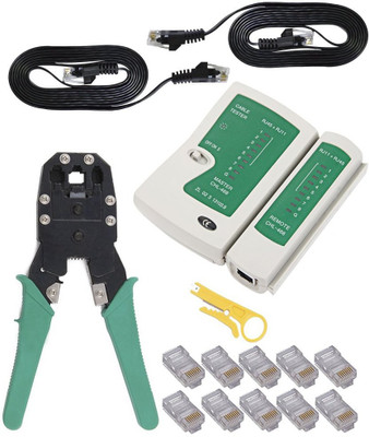 FineArts Two 1.5 Mtr Ethernet Networking Cable With Rj45 Crimping Tool, Cable Tester & Ten Pcs RJ45 Connectors Combo Set
FineArts Two 1.5 Mtr Ethernet Networking Cable With Rj45 Crimping Tool, Cable Tester & Ten Pcs RJ45 Connectors Combo Set