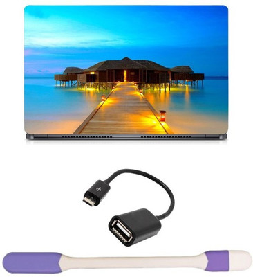 Skin Yard Beautiful Illuminated Bungalow on Beach Laptop Skin -14.1 Inch with USB LED Light & OTG Cable (Assorted) Combo Set
Skin Yard Beautiful Illuminated Bungalow on Beach Laptop Skin -14.1 Inch with USB LED Light & OTG Cable (Assorted) Combo Set