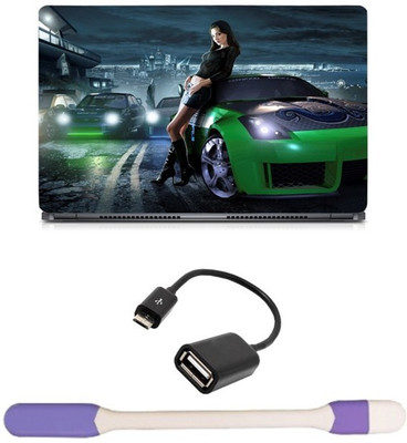 Skin Yard Need For Speed Rivals Green Car Laptop Skin -14.1 Inch with USB LED Light & OTG Cable (Assorted) Combo Set
Skin Yard Need For Speed Rivals Green Car Laptop Skin -14.1 Inch with USB LED Light & OTG Cable (Assorted) Combo Set