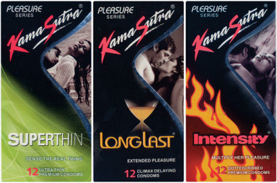 KamaSutra Superthin, Longlast, Intensity Condom(Set of 3, 36S)