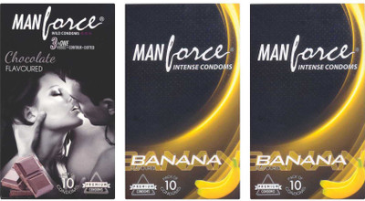 Manforce Chocolate, Banana, Banana Condom(Set of 3, 30S)