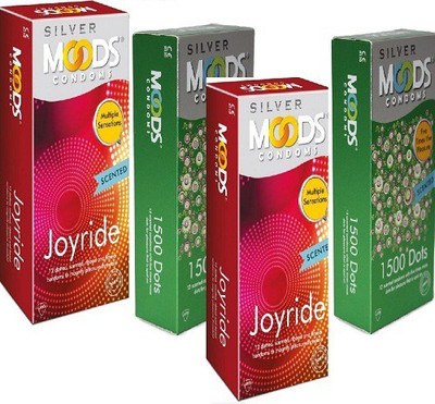 Moods 1500 Dots , Joyride Condom(Set of 4, 48S)