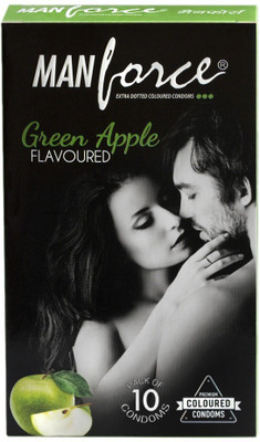Manforce Green Apple Condom(Set of 4, 40S)