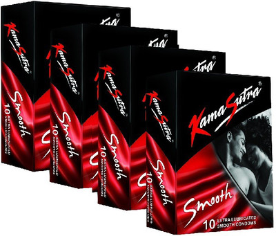 KamaSutra Smooth 40 Condom(Set of 4, 40S)