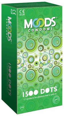 Moods Dotted 1500 Dots Let'S Go Dot Dot Dot… Condom(12S)
