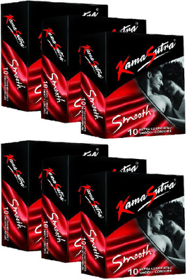 KamaSutra Smooth 60 Condom(Set of 6, 60S)