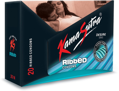 KamaSutra Ribbed Condom(Set of 20, 40S)