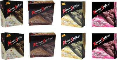 KamaSutra Excite Flavoured Combo 64 pcs Condom(Set of 8, 64S)