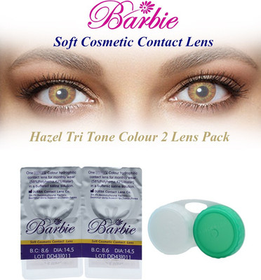 Barbie Tri Tone Zero Power With Case By Visions India Monthly(Hazel-0.00, Colored Contact Lenses, Pack of 2)
Barbie Tri Tone Zero Power With Case By Visions India Monthly(Hazel-0.00, Colored Contact Lenses, Pack of 2)