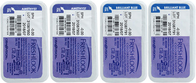 Ciba Vision FreshLook COLORBLENDS Zero Power By Visions India Monthly Contact Lens(Amethyst-Brilliant Blue-0.00, Amethyst, Brilliant Blue, Pack of 4)
Ciba Vision FreshLook COLORBLENDS Zero Power By Visions India Monthly Contact Lens(Amethyst-Brilliant Blue-0.00, Amethyst, Brilliant Blue, Pack of 4)