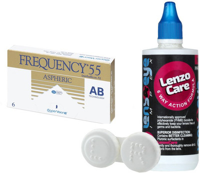 Cooper Vision Frequency55 with LensCareKit By Lens4eye Monthly(-10.00, Contact Lenses, Pack of 6)
Cooper Vision Frequency55 with LensCareKit By Lens4eye Monthly(-10.00, Contact Lenses, Pack of 6)