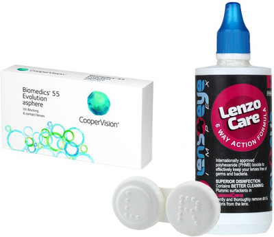 Cooper Vision Biomedics55 with LensCareKit By Lens4eye Monthly(-3.50, Contact Lenses, Pack of 6)
Cooper Vision Biomedics55 with LensCareKit By Lens4eye Monthly(-3.50, Contact Lenses, Pack of 6)