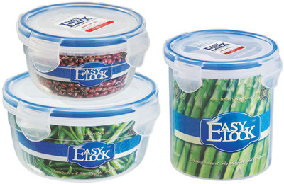 Easy Lock Stackable 100% Airtight & Leakproof, Reusable, Set of 3, BPA Free, FDA Approved - 300 ml, 600 ml, 700 ml PP (Polypropylene) Grocery Container(Pack of 3, Clear, Blue), Blue;clear
Easy Lock Stackable 100% Airtight & Leakproof, Reusable, Set of 3, BPA Free, FDA Approved - 300 ml, 600 ml, 700 ml PP (Polypropylene) Grocery Container(Pack of 3, Clear, Blue), Blue;clear