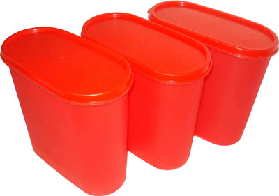 Tallboy - 1800 ml, 1800 ml, 1800 ml Plastic Grocery Container(Pack of 3, Red)