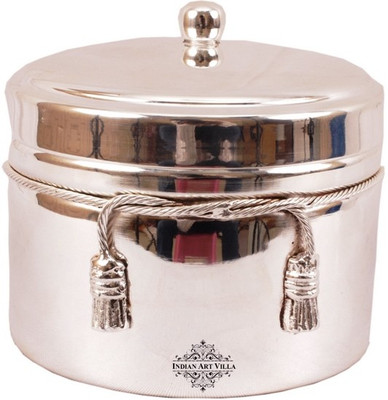 IndianArtVilla Silver Plated Designer Storage Container - 650 ml Silver Plated Grocery Container(Silver)
IndianArtVilla Silver Plated Designer Storage Container - 650 ml Silver Plated Grocery Container(Silver)