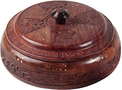 Fab Handicraft - 300 ml Wood Spice Container(Brown)