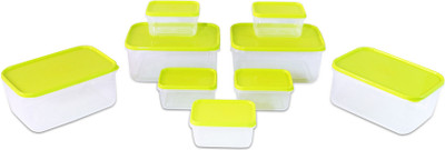 Joyo Alfa Airtight Microwave Safe Container Set - 9 pcs (Green) - 1200 ml, 200 ml Plastic Grocery Container(Pack of 9, Green, White)
Joyo Alfa Airtight Microwave Safe Container Set - 9 pcs (Green) - 1200 ml, 200 ml Plastic Grocery Container(Pack of 9, Green, White)