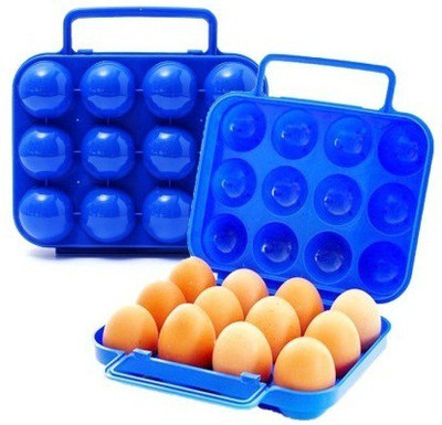 Trisha - 1 dozen Plastic Grocery Container, Fridge Container(Blue)