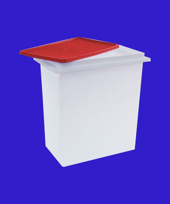 Tupperware - 10 L PP (Polypropylene) Grocery Container(Red, White)