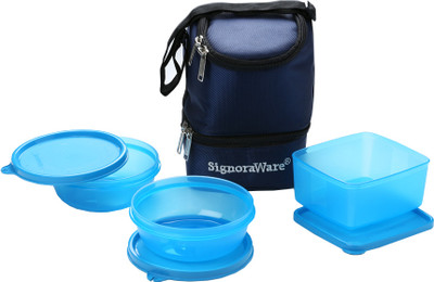 Signoraware Elegant Lunch Box With Bag - 500 ml, 300 ml Plastic Food Storage(Pack of 3, Blue)
Signoraware Elegant Lunch Box With Bag - 500 ml, 300 ml Plastic Food Storage(Pack of 3, Blue)