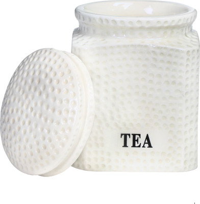 Caffeine Tea Jar Ceramic in White Dimples (1 Pc ) Handmade - 1500 ml Stoneware Tea Coffee & Sugar Container(White)
Caffeine Tea Jar Ceramic in White Dimples (1 Pc ) Handmade - 1500 ml Stoneware Tea Coffee & Sugar Container(White)