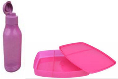 Tupperware - 750 ml, 300 ml Plastic Grocery Container(Pack of 2, Pink, Purple)