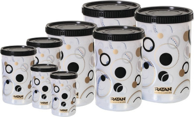 Ratan Plasticware Keep Fresh Twister - 500 ml, 300 ml, 1000 ml, 1500 ml Plastic Food Storage(Pack of 8, Black)
Ratan Plasticware Keep Fresh Twister - 500 ml, 300 ml, 1000 ml, 1500 ml Plastic Food Storage(Pack of 8, Black)