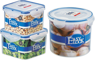 Easy Lock Stackable, 100% Airtight & Leakproof, Reusable, Set of 3, BPA Free, FDA Approved - 700 ml, 900 ml, 2000 ml PP (Polypropylene) Grocery Container(Pack of 3, Clear, Blue), Blue;clear
Easy Lock Stackable, 100% Airtight & Leakproof, Reusable, Set of 3, BPA Free, FDA Approved - 700 ml, 900 ml, 2000 ml PP (Polypropylene) Grocery Container(Pack of 3, Clear, Blue), Blue;clear