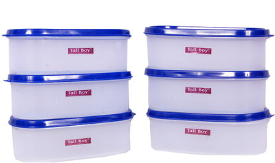 Tallboy Space Saver - 600 ml PP (Polypropylene) Grocery Container(Pack of 6, White, Blue), Blue;white
Tallboy Space Saver - 600 ml PP (Polypropylene) Grocery Container(Pack of 6, White, Blue), Blue;white