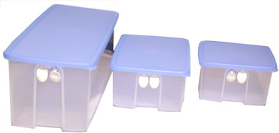 Tupperware - 7500 ml Plastic Grocery Container(Pack of 3, Clear, Blue), Blue;clear
Tupperware - 7500 ml Plastic Grocery Container(Pack of 3, Clear, Blue), Blue;clear