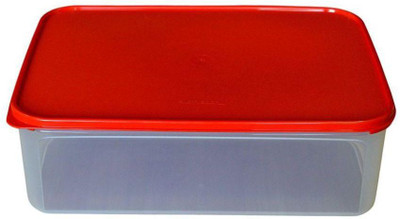 Tupperware - 9.4 L Plastic Grocery Container(White, Red), Red;white