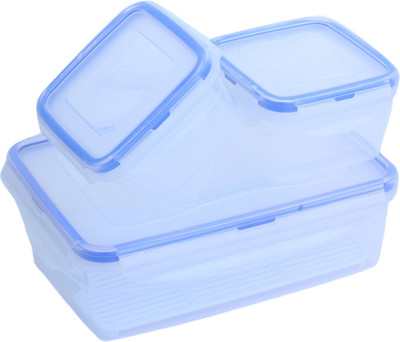 Homeish Lock & Seal Container Set of 3 (300ml, 300ml, 1400ml) - 1400 ml, 300 ml, 300 ml PP (Polypropylene) Grocery Container(Pack of 3, Blue)
Homeish Lock & Seal Container Set of 3 (300ml, 300ml, 1400ml) - 1400 ml, 300 ml, 300 ml PP (Polypropylene) Grocery Container(Pack of 3, Blue)