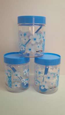 Nayasa containers - 1500 ml Plastic Grocery Container(Pack of 3, Blue)