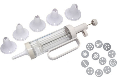 TAG3 (TM) 6 Pcs Icing Tips Cake Decorator Decorating Tools Kit set With Nozzles and 12 Plates Cookie & Biscuit Press Pump(Manual)
TAG3 (TM) 6 Pcs Icing Tips Cake Decorator Decorating Tools Kit set With Nozzles and 12 Plates Cookie & Biscuit Press Pump(Manual)