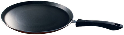 Aristo Nonstick 3mm Dosa Tawa 25 cm diameter(Aluminium, Non-stick), Black;maroon