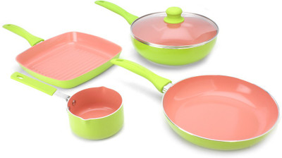 Wonderchef Oxford Set with Free Sauce Pan Induction Bottom Cookware Set(Ceramic, 4 - Piece), Green
Wonderchef Oxford Set with Free Sauce Pan Induction Bottom Cookware Set(Ceramic, 4 - Piece), Green