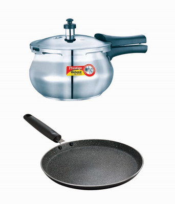 Prestige Deluxe Alpha Stainless Steel Baby Handi With Granite Omni Tawa 250 Mm Induction Bottom Cookware Set(Stainless Steel, Aluminium, 2 - Piece), Black;silver
Prestige Deluxe Alpha Stainless Steel Baby Handi With Granite Omni Tawa 250 Mm Induction Bottom Cookware Set(Stainless Steel, Aluminium, 2 - Piece), Black;silver