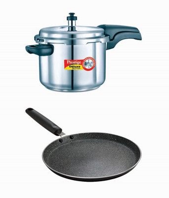 Prestige Deluxe Alpha Stainless Steel 6.5 Litre Cooker With Granite Omni Tawa 280 Mm Induction Bottom Cookware Set(Stainless Steel, Aluminium, 2 - Piece), Black;silver
Prestige Deluxe Alpha Stainless Steel 6.5 Litre Cooker With Granite Omni Tawa 280 Mm Induction Bottom Cookware Set(Stainless Steel, Aluminium, 2 - Piece), Black;silver
