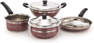 Mahavir 6KLDSFHLDGR Induction Bottom Cookware Set(Stainless Steel, 4 - Piece), Green
Mahavir 6KLDSFHLDGR Induction Bottom Cookware Set(Stainless Steel, 4 - Piece), Green