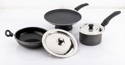 Mahavir Big Non Stick Induction Induction Bottom Cookware Set(Aluminium, 5 - Piece), Grey
Mahavir Big Non Stick Induction Induction Bottom Cookware Set(Aluminium, 5 - Piece), Grey