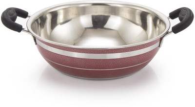 Mahavir KRD Induction Bottom Cookware Set(Stainless Steel, 1 - Piece), Red
