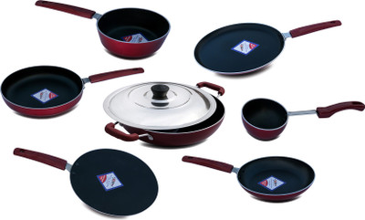 KG Star Cookware Set(Aluminium, 8 - Piece), Multicolor
KG Star Cookware Set(Aluminium, 8 - Piece), Multicolor