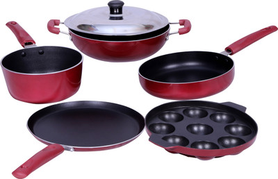 KG Star KG STAR 6 PCS NONSTICK COMBO Cookware Set(Aluminium, 6 - Piece), Multicolor 
KG Star KG STAR 6 PCS NONSTICK COMBO Cookware Set(Aluminium, 6 - Piece), Multicolor